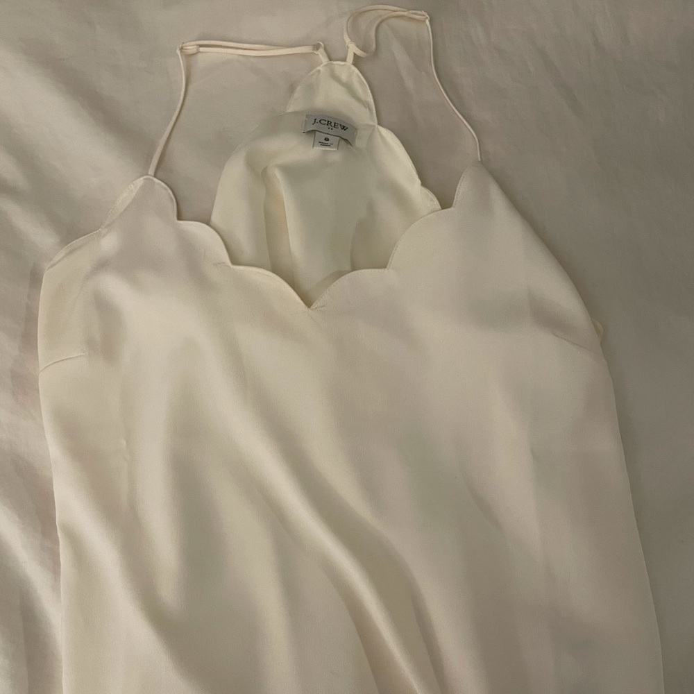 Cream Scallop Hem J. Crew Women’s Blouse